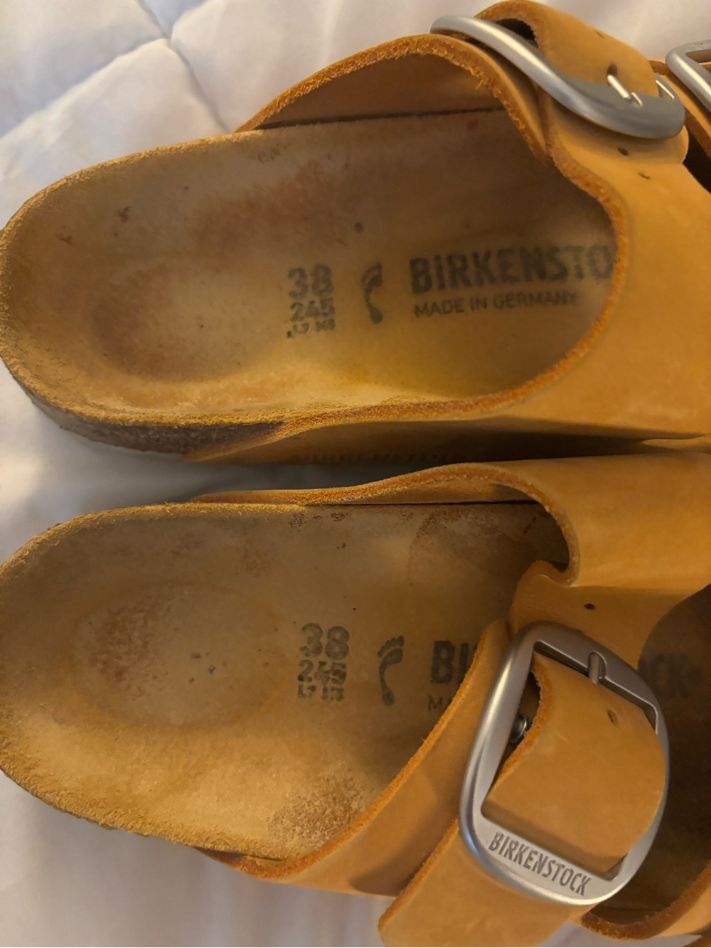 Birkenstock Big Buckle Two-Strap Sandals in Mustard - Picture 6 of 6